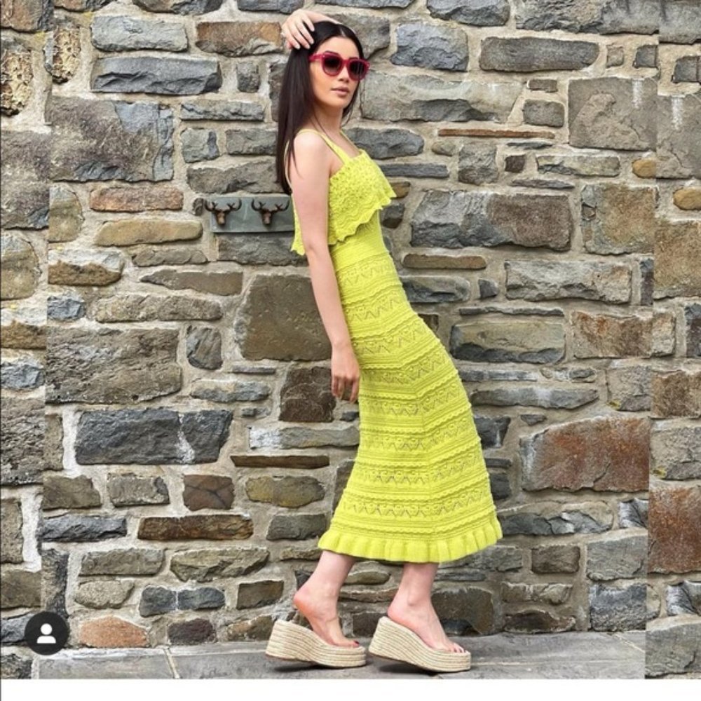 Zara long knit dress Green M - Picture 13 of 16